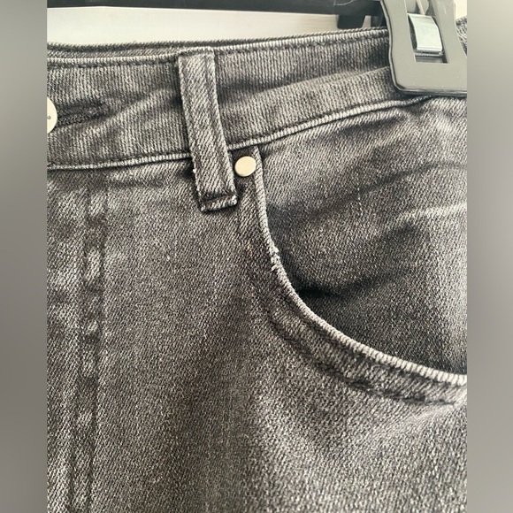 Forever 21 Wide Straight-leg Distressed Black Jeans Size 28 - Picture 4 of 7